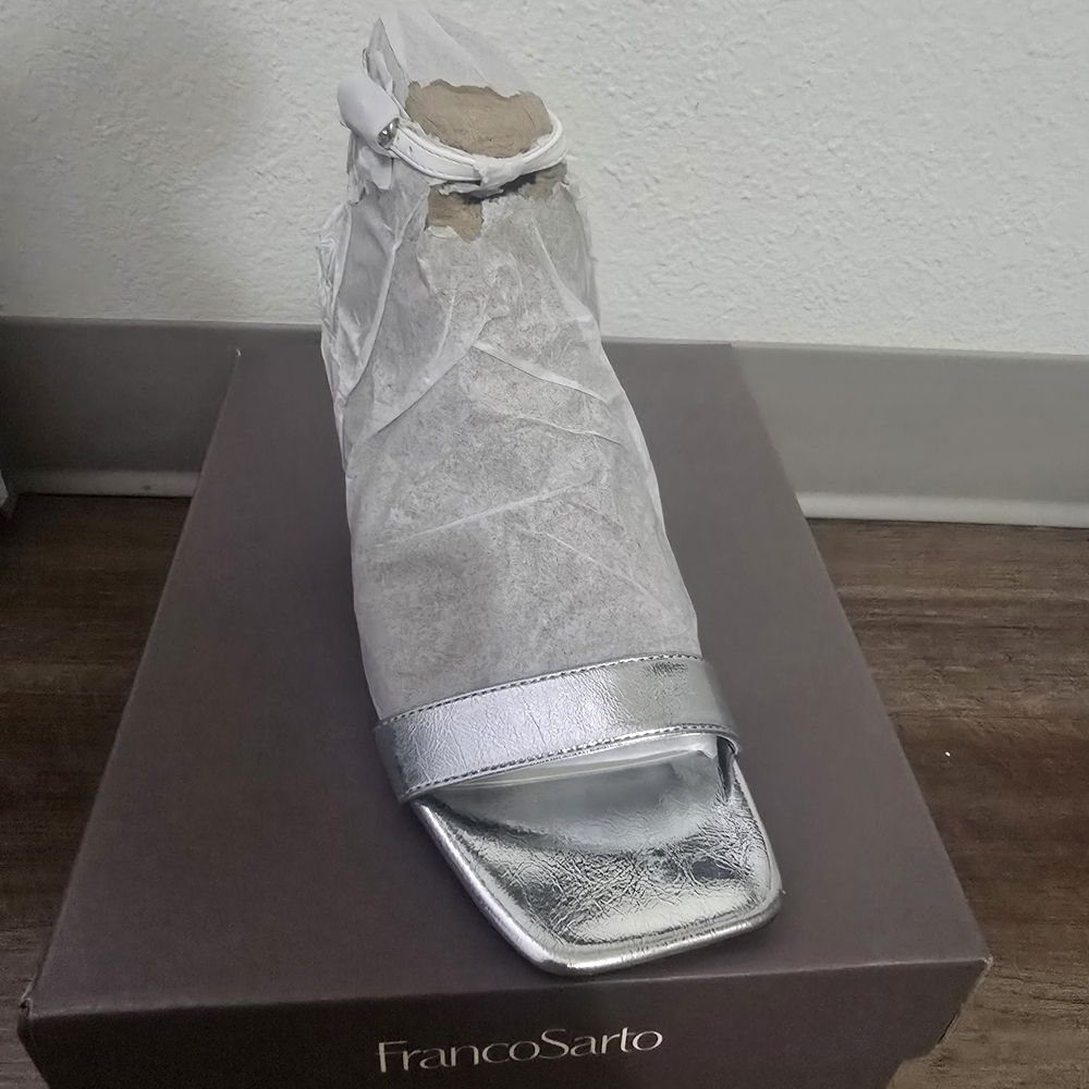Silver Wedge Sandals - Picture 9 of 11
